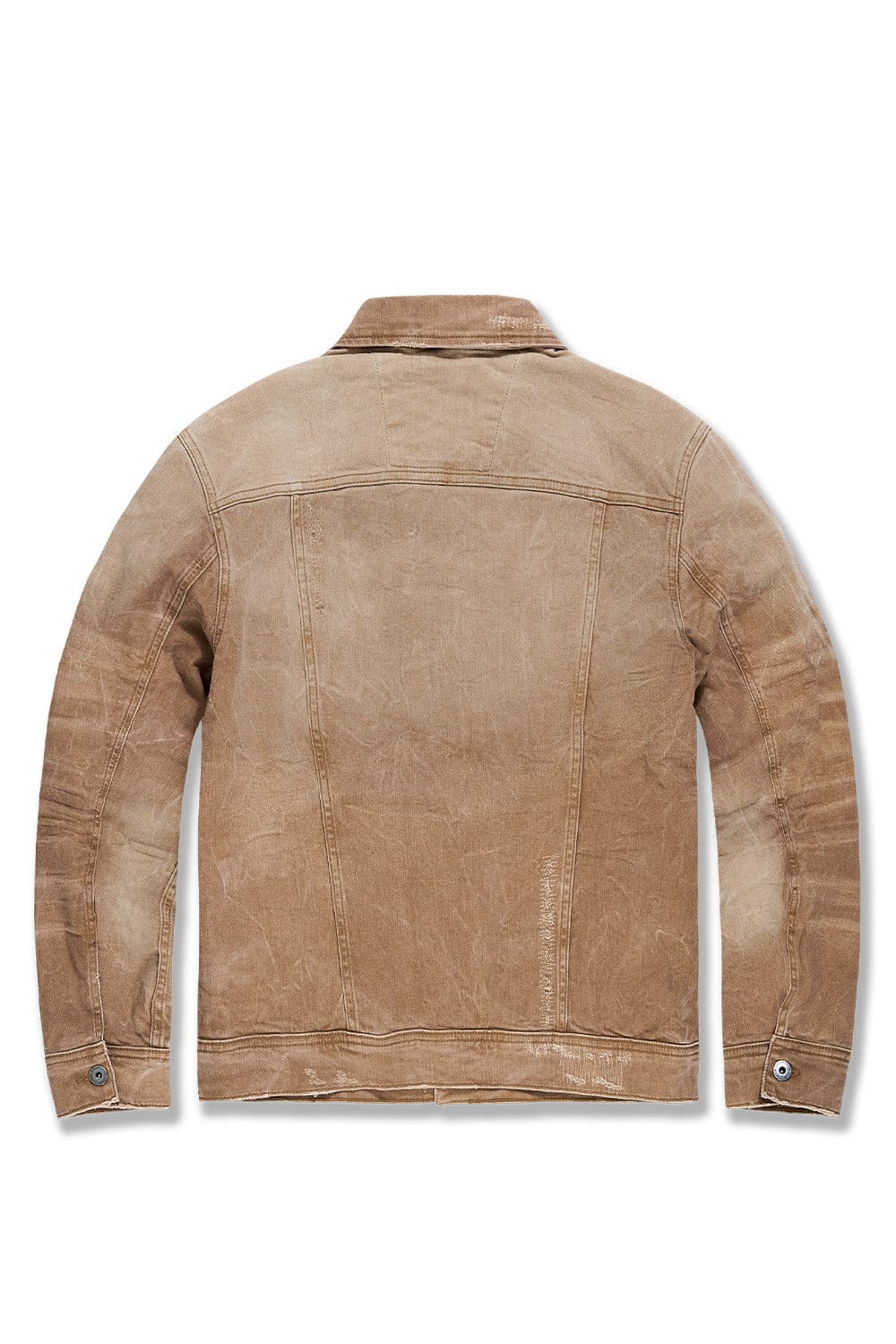 Big Men's Meadowlands Denim Trucker Jacket (Earth Tones) - Image 4