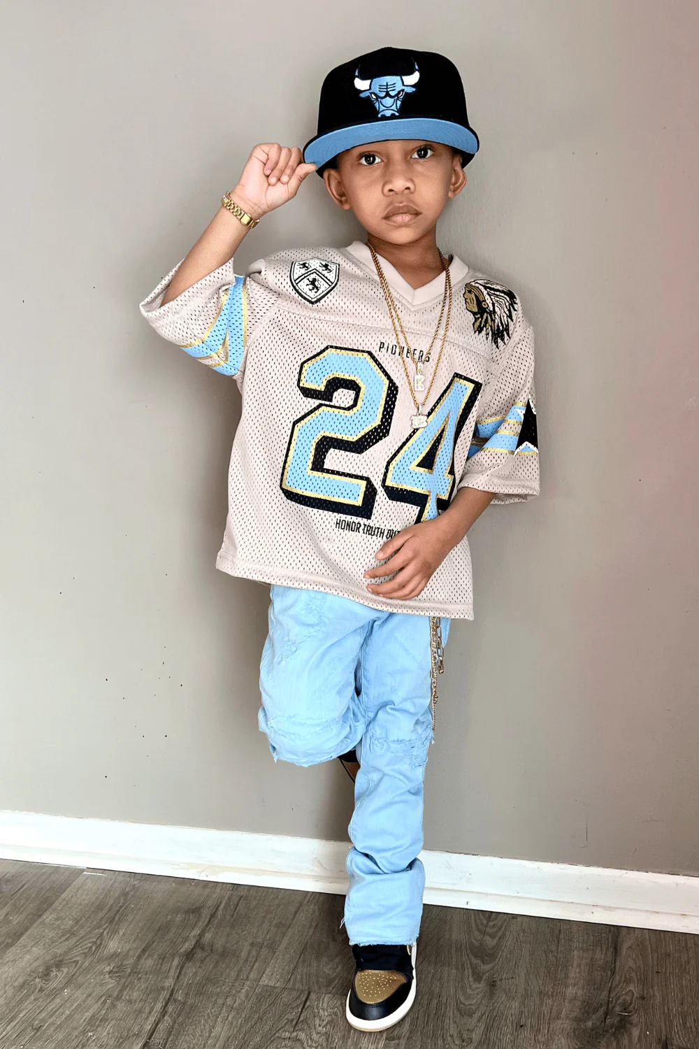 Kids Pioneer Football Jersey (Cream) - Image 12