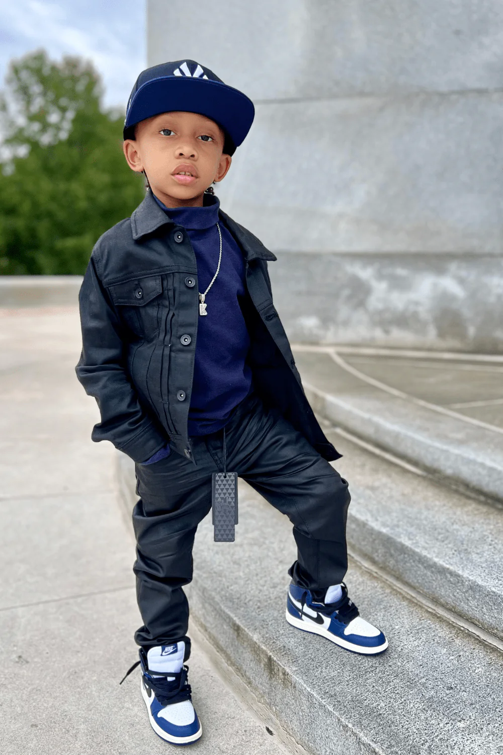 Kids Stacked Smooth Criminal Denim (Jet Black) - Image 3