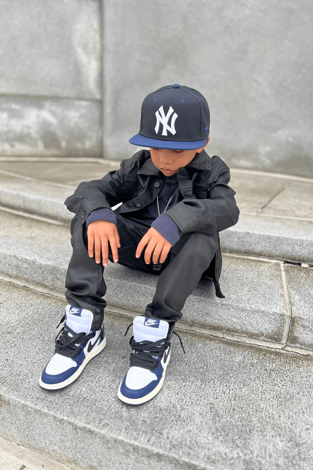 Kids Stacked Smooth Criminal Denim (Jet Black) - Image 4
