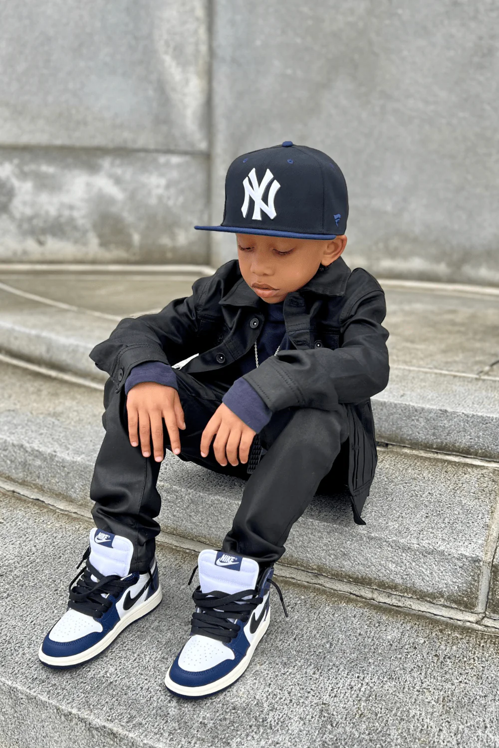 Kids Stacked Smooth Criminal Denim (Jet Black) - Image 7