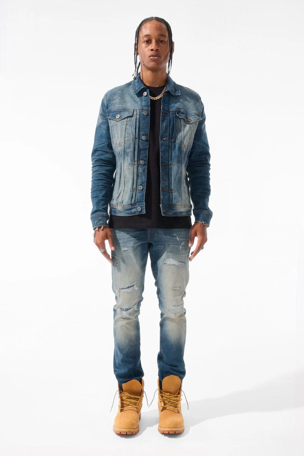 Meadowlands Denim Trucker Jacket (Azure) - Image 11