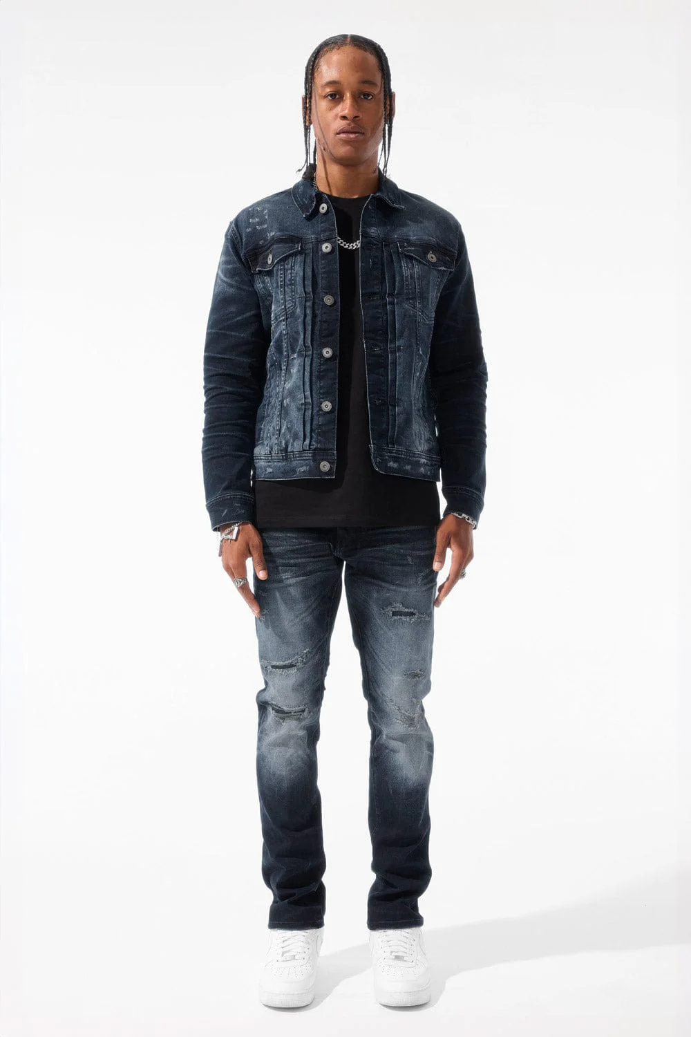 Meadowlands Denim Trucker Jacket (Azure) - Image 5