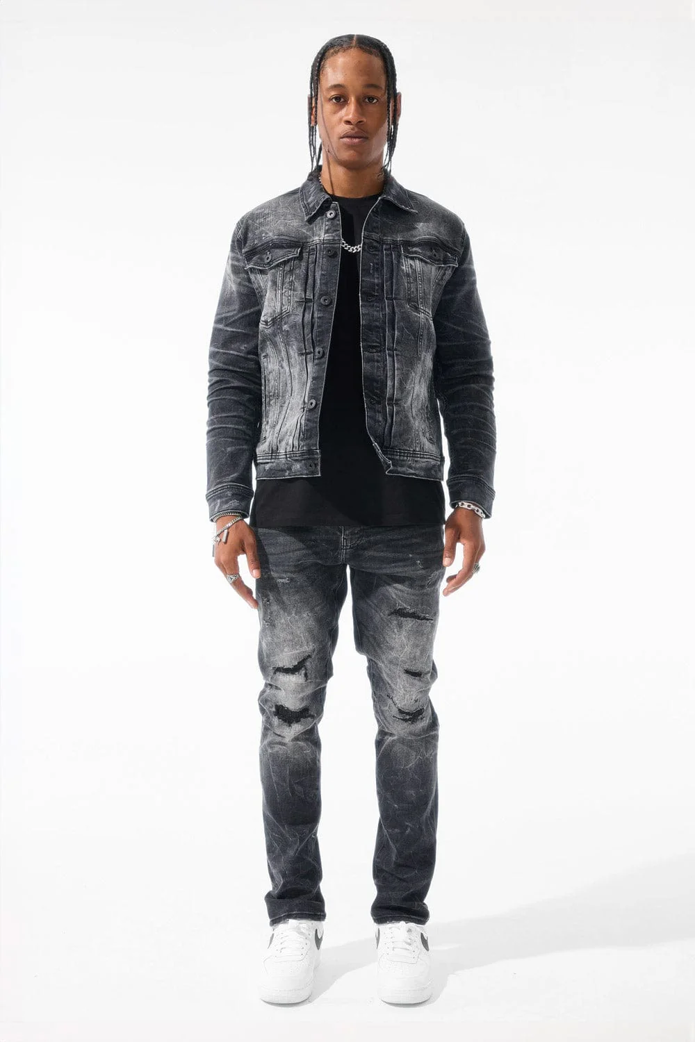 Meadowlands Denim Trucker Jacket (Monochrome) - Image 5