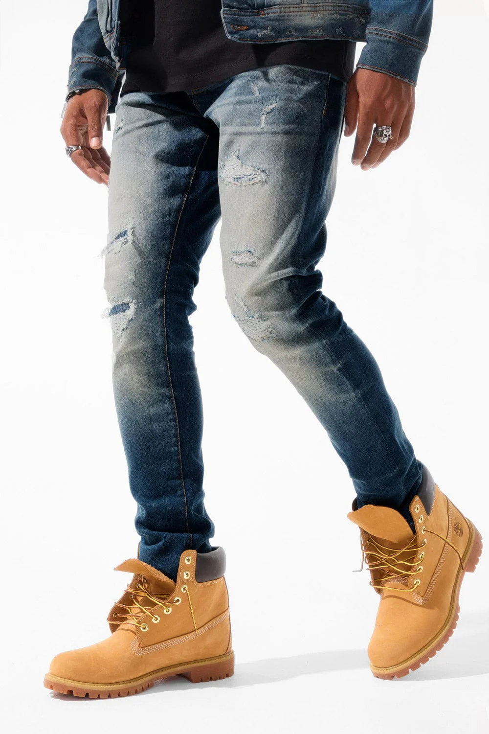 Slim Taper Fit - Meadowlands Denim (Azure) - Sean Collection - Image 13